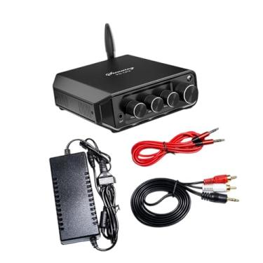 Imagem de Ysyqkn Amplificador de Potência 2 Canais EUA Plug Estável 50W + 50W BT V5.4 Amplificador de áudio