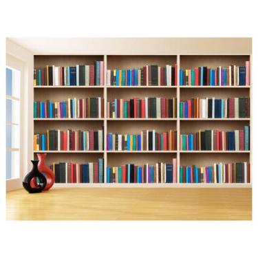 Imagem de Papel De Parede 3D Estante De Livros Fundo Vídeo 3,5M Est06 - Você Dec