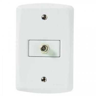 Imagem de Placa Coaxial (Antena) Branco 4X2 - Tramontina Lux2