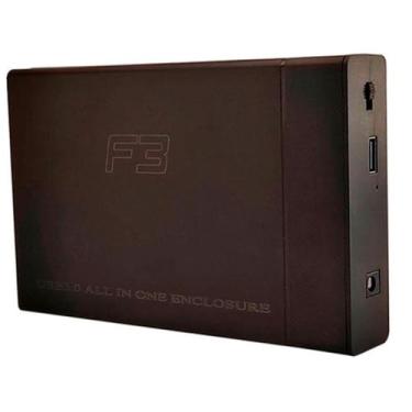 Imagem de CASE PARA HD EXTERNO 2,5 E 3,5 USB 3,0 PRETO CS-3-2EM1 F3