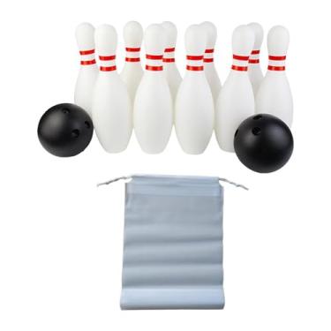 Imagem de JunZheHub Conjunto de Boliche para Crianças com 10 Pinos E 2 Bolas, ótimo para Desenvolvimento de Habilidades