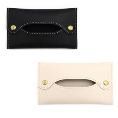 Imagem de Suporte de tecido de bolso - Suporte de tecido | Bolsa de viagem para tecido | Toalha de papel de bolso | Suporte de saco de tecido | Estojo de couro Pu Toalha (Preto + branco)