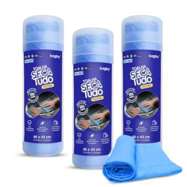 Imagem de Kit 3 Toalha Mágica Seca Tudo Multiuso 66 x 43 cm - PVA Ultra Absorção - Bagby