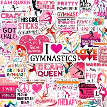 Imagem de 100 peças de adesivos de ginástica para meninas para garrafa de água, telefone, laptop - lembrancinhas de festa de ginástica e presentes - adesivos esportivos para meninas - presente para mulheres e