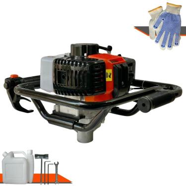 Imagem de Trado Motorizado Sem Broca À Gasolina Vant VPS52 2 Tempos 52cc 2HP 6.500rpm Perfurador de Solo Profissional Com Empunhadura Ergonômica