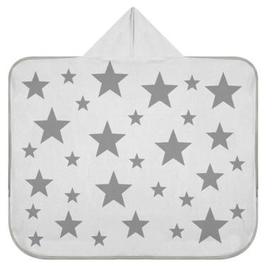 Imagem de Toalha Baby C/ Capuz Tecebem Estampada Kinder Filipa 70cmx90cm Cinza