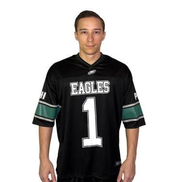 Imagem de Camiseta NFL Jersey Eagles Hurts NF164 - Preto e verde-Unissex