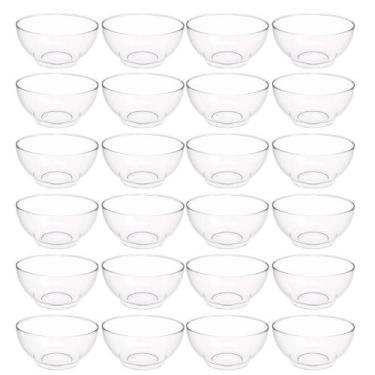 Imagem de Kit 24 Tigelas Saladeiras Grande Redonda 3,1L Transparente Servir Sala