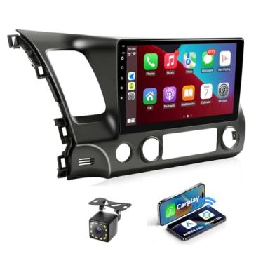 Imagem de WEPARTICULAR Tela sensível ao toque de 10,1 polegadas para carro estéreo compatível com Honda Civic 2006-2011, Wireless Carplay Android Auto Car Radio Suporte MirrorLink WiFi Navegação GPS Rádio FM 2G