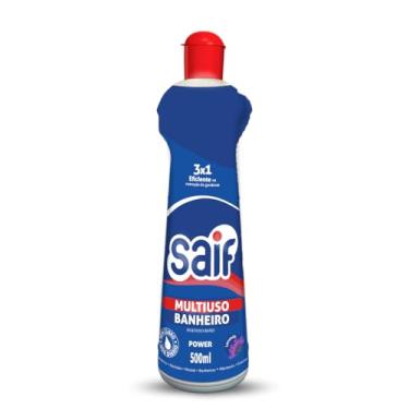 Imagem de Limpador Multiuso Banheiro Squeeze Saif 500Ml, Limpa Banheiro Sem Cloro Squeeze, Azul, Eficiente Na Remoção De Gorduras, Facilitando Sua Vida, Maximizando Toda Limpeza