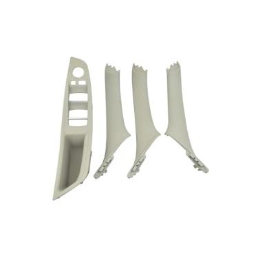Imagem de Compatível com BMW série 5 F10 F18 520i 525i 528i 530 2010 2011-2016 Acessórios para carro 51417225851 51417225852 Apoio de braço da porta interna direita esquerda do carro(4PCS Gray)