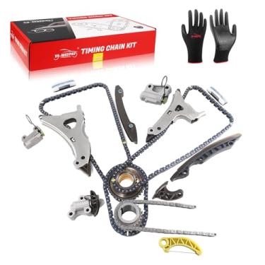 Imagem de YA-MAYPAY Kit de corrente de distribuição do motor com roda dentada e tensor e guia compatível com Mercedes-Benz C300 C350 AMG C400/CLS400/E350/E400/GL450/GLK350 M276 3.0L 3.5L 15PCS