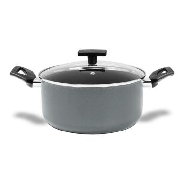 Imagem de Caçarola Preserve Ceramic Life Antiaderente 4,7l 24cm Brinox Cinza