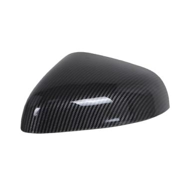 Imagem de Tampa da tampa do espelho retrovisor lateral brilhante preto/fibra de carbono estilo compatível com Ford Fiesta MK8 Puma 2018 2019 2020 2021 2022 2023 2024(Carbon Fiber Left)