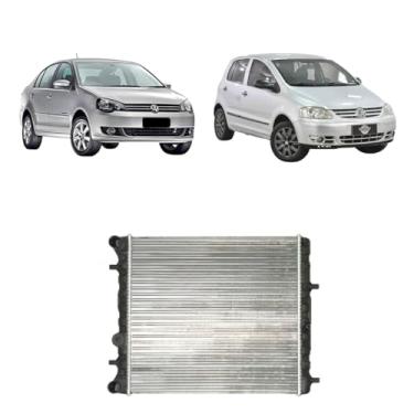 Imagem de Radiador Gol/Voyage/Saveiro G5 G6 G7 2008/2018 Fox 1.0/1.6 2006/2011 Polo 1.6/2.0 2006/2011 Sem Ar Condicionado