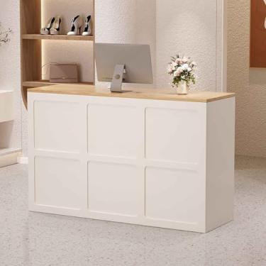 Imagem de Mesa de recepção, balcão de recepção, mesa de recepção com balcão, recepção pequena, mesa de recepção em pé, balcão de salão, mesa de recepção, balcão de recepção, recepção moderna