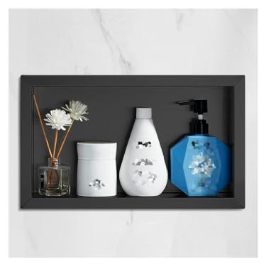 Imagem de Nicho de chuveiro de aço inoxidável, alcova embutida para quarto úmido, xampu artigos de higiene pessoal à prova d'água prateleira de armazenamento recesso, casa quarto sala de estar prateleiras de