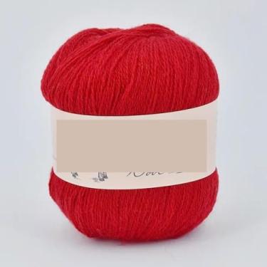 Imagem de JGHITROME Mohair fio de lã de caxemira fio de crochê fio de lã fofo para tricô médio fino macio faça você mesmo tricotado à mão lã de crochê fio de leite chapéu suéter fio de seda 5 peças = 250 g (19)