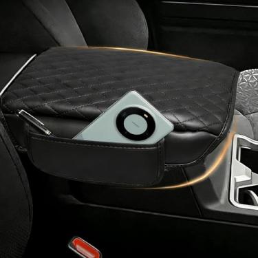 Imagem de Capa de console central adequada para Toyota 4 Runner 2025 2026 capa de apoio de braço de couro espesso almofada 4Runner (SR5, TRD Sport, Off-Road, Premium, Limited, Platinum, Trailhunter) Protetor de