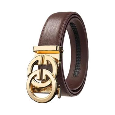 Imagem de Cinto Designer Double G Masculino De Alta Qualidade Em Couro Genuíno A