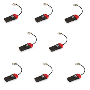 Imagem de Kit Mini Leitor Cartão De Memória Multi Card Usb 2.0 8 Unidades