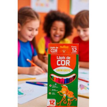 Imagem de Lápis de Cor Léo Léo  Caixa com 12 Cores Vibrantes - Léo e Léo