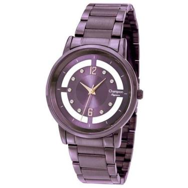 Imagem de Relógio CHAMPION feminino mostrador transparente CN20891L
