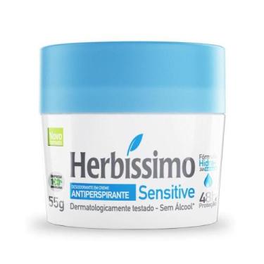 Imagem de Desodorante Creme Herbissimo Sensitive Antitranspirante 55g - Herbíssi