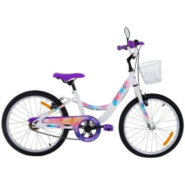 Imagem de Bicicleta Aro 20 Infantil Caloi Ceci Branco com Cestinha Freio V Brake