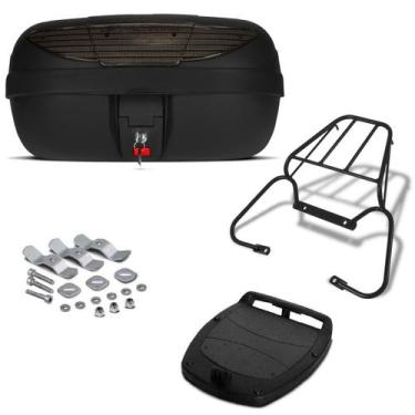 Imagem de Baú Bauleto 45 Litros Com Defletor Refletor Pro Tork + Bagageiro Vário