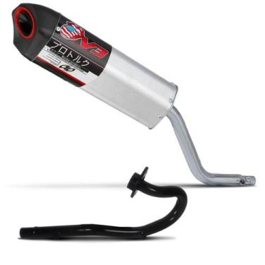 Imagem de Escape Ponteira V3 Pro Tork + Curva Xtz 125, ALUMÍNIO, Único