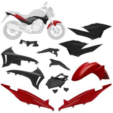 Imagem de Kit Carenagem 7 Peças Pro Tork Moto Honda CB 300R 2010 a 2012 Substitu
