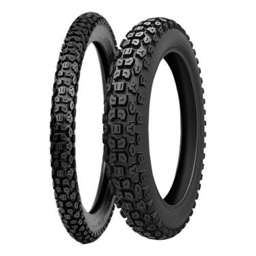 Imagem de Par Pneu Moto 2.25 17 2.50 17 Kenda K270 Trail On Off