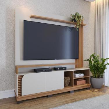Imagem de Estante Home TV 75 Pol com 2 Portas 182x187cm Jurerê Off White Freijó 