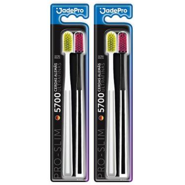Imagem de 4 Escovas De Dentes Jadepro Pro-slim 5700 Cerdas Alemãs Ultra Suave