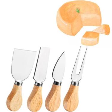 Imagem de Jogo Conjunto de Utensilios Para Queijo Garfo Faca Espatula Premium  -
