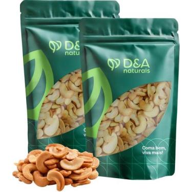 Imagem de Castanhas de Cajú Torradas em Bandas Com Sal e Sem Sal 2kg - D&A Natur