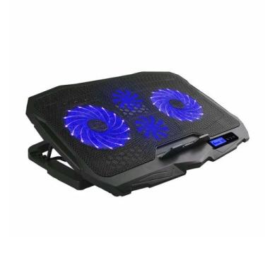 Imagem de Cooler Notebook Warrior Ingvar Gamer LED Azul - Multilaser