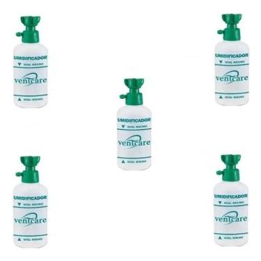 Imagem de Kit 5 Copos Frasco Umidificador Para Oxigênio 250ml (Com Anvisa) - Ven