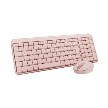 Imagem de Kit Teclado e Mouse Logitech MK250 Rosa Bluetooth 920-013518 Cor:Rosa,