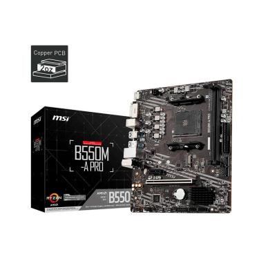 Imagem de Placa Mae MSI B550M A-PRO DDR4 Socket AM4 M-ATX VGA Dport