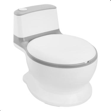 Imagem de Vaso Sanitario Infantil Privadinha com Som Aprendizado Divertido Design Ergonomico Base Estavel Cinza Pimpolho