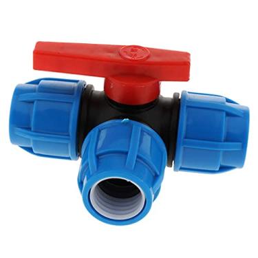 Imagem de B Blesiya Conexões de conexão rápida PE profissionais com válvula Air Push in Fitting Purificadores de água Conexões de tubos de irrigação resistente a alta pressão para casa Jardinagem - núcleo de plástico de 32 mm