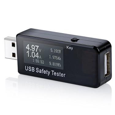 Imagem de Qudai USB Tester Digital Monitor de Tensão Atual DC 5.1A 30 V Amperímetro Tensão de Teste de Velocidade de Cabos de Carregadores Capacidade de Bancos De Energia Preto NP