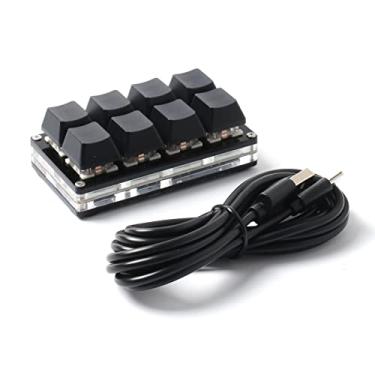 Imagem de LICHIFIT Teclado de 8 teclas, interface USB, atalhos personalizados para copiar e colar, mini teclado mecânico para SayoDevice