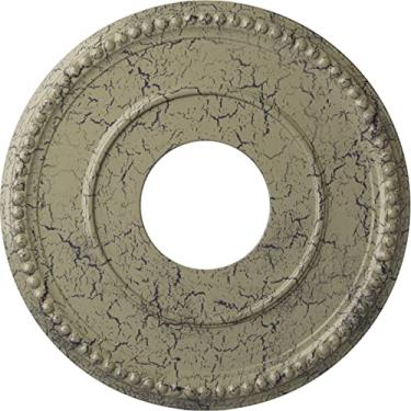 Imagem de Ekena Millwork CM12BRCSC Medalhão de teto Bradford de 32 1/5 pol. OD x 9 cm ID X 3/10.2 cm P serve para dosséis de até 16 cm, Crackle de pedra do castelo