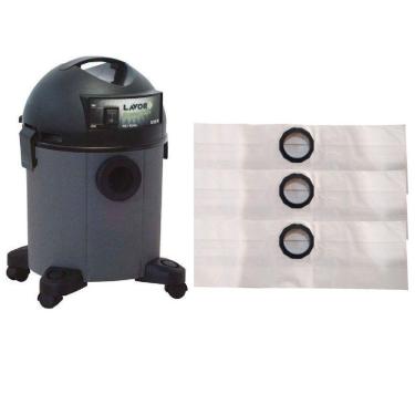 Imagem de Saco Descartável Aspirador Pó Lavor Wash Compact Eco 22 L C/ 03 Un.