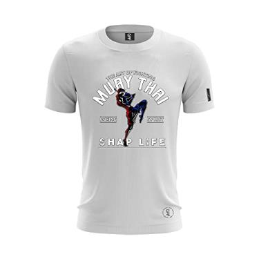 Imagem de Camiseta Estampada Muay Thai Shap Life Artes Marciais Cor:Branco;Tamanho:M