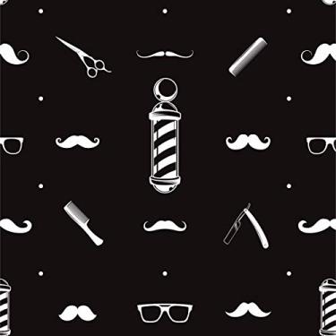 Imagem de Papel De Parede Lavável Barbeiro Preto E Branco 9m