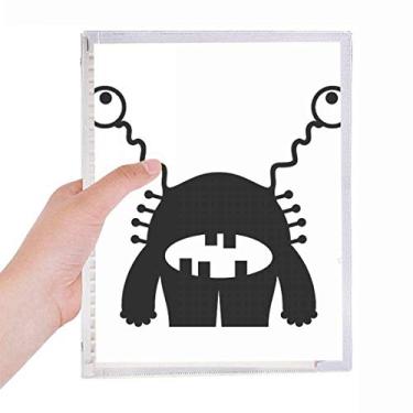 Imagem de Caderno de desenho alienígena Universo e alienígena com folhas soltas, diário recarregável, papelaria